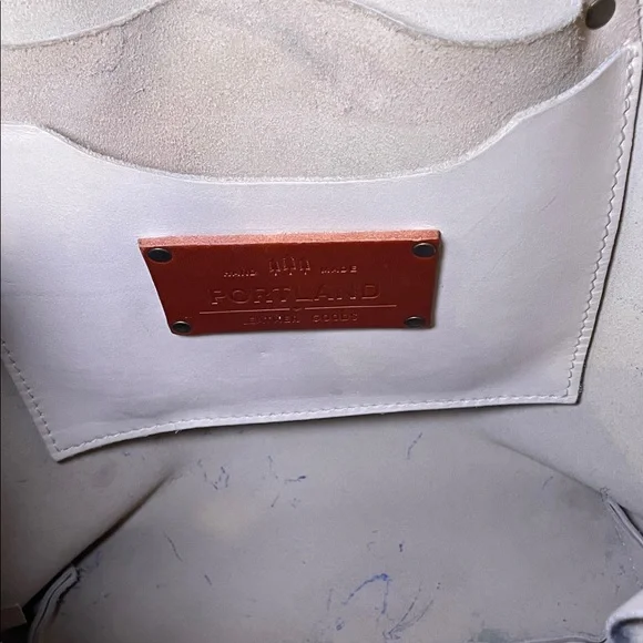 Portland Leather (Bone) Tote with Brown Straps Limited Edition - Picture 12 of 17